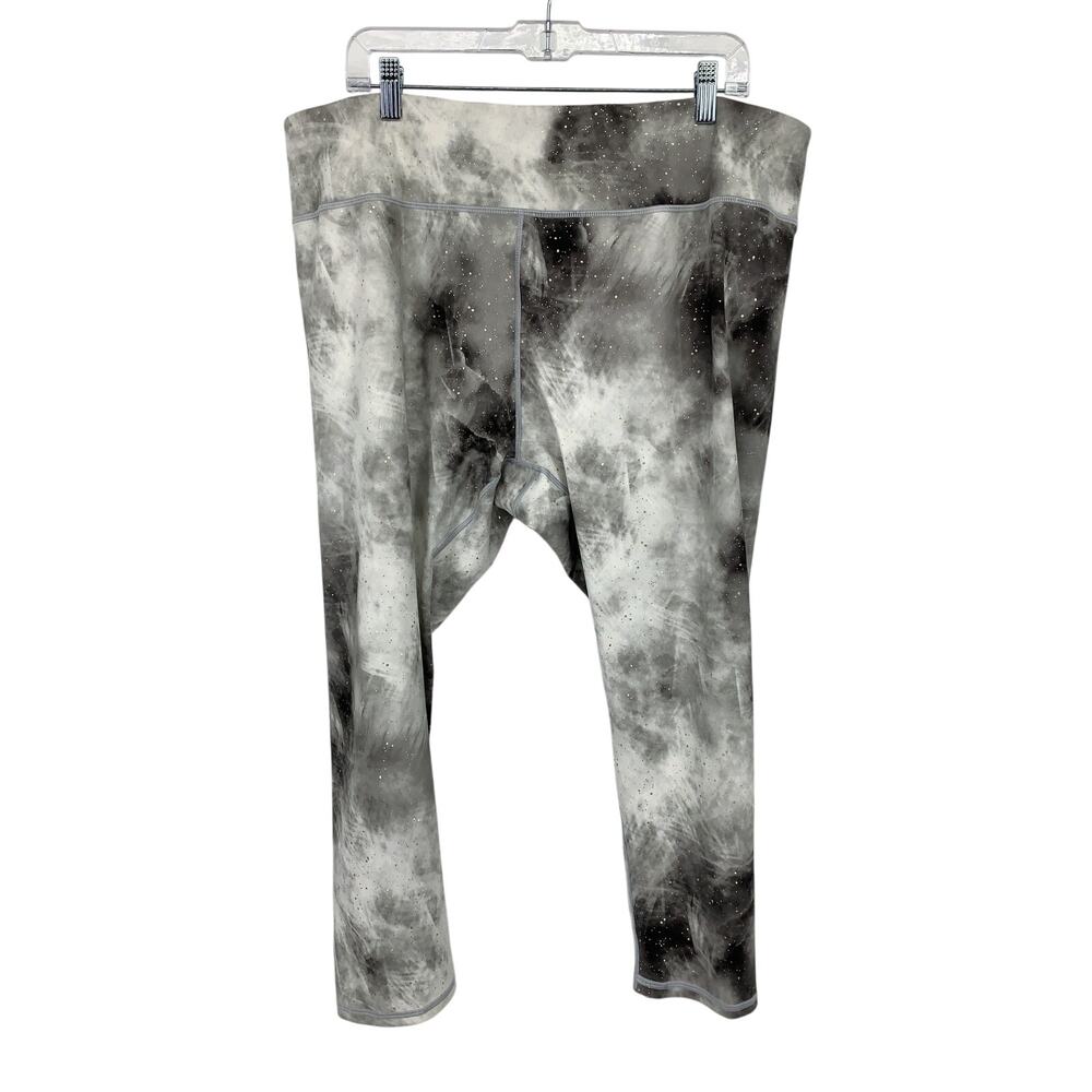 CALIA Energize Collection Leggings Womens 3X Gray 7/8 Abstract Metallic Speckle